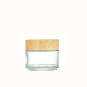 Frascos de Vidrio con Tapa de Bambú Ecológicos de Alta Gama de 5g-200g para Cosméticos, Cuidado de la Piel, Crema para Ojos, Loción, Mascarilla Facial, Aceite Esencial, Personalizables - Product Image 1