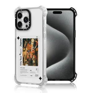 아이폰 14 프로 최대 충격 방지 보호 소프트 TPU Mag 케이스 아이폰 15 프로에 대한 슈퍼 안티 가을 휴대 전화 범퍼 케이스