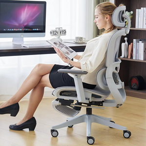 Offre exceptionnelle, chaise de bureau de direction, fabrication chinoise directe, pivotante, grise, en plastique et tissu, ergonomique, mobilier de luxe, chaise pivotante en maille - Product Image 2