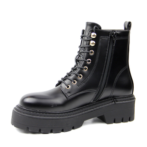 Winter Women Designer Pu <strong>Zip</strong> <strong>up</strong> Leather Shoes Bottes Ladies Leather Platform <strong>Boots</strong> - Product Image 3