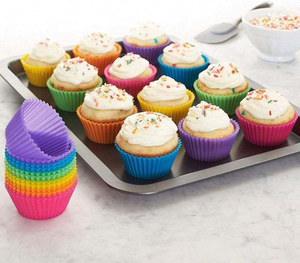 Custom Logo Heat Resistant Easy Release Silicone Oven Mitt Cupcake Mold <b>Set</b> OEM ODM Reusable Easy Clean Baking Tools Packaging - Product Image 3