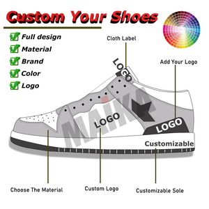 OEM Baskets vierges Chaussures de sport décontractées à la mode Chaussures de <span class=keywords><strong>basket</strong></span>-ball Vol cool <span class=keywords><strong>Noir</strong></span> pour hommes femmes Chaussures de skateboard en cuir véritable - Product Image 3