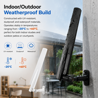 Antenne WiFi pliable omnidirectionnelle en caoutchouc 8dBi 2,4 GHz avec connecteur N mâle pour point d'accès, routeur et répéteur sans fil
