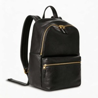 Sac à dos de luxe personnalisé en cuir PU grainé avec détails en métal doré, sac à dos quotidien tendance pour femmes, service ODM pour les vendeurs Shopify