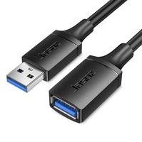 Venta al por mayor de alta velocidad USB 3,0 Cable de extensión 28/28/24AWG macho a hembra trenzado blindado con chaqueta de PVC para cables de datos de computadora
