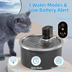 Fontaine à eau automatique pour chat, intelligente, sans fil, grande capacité, rechargeable, silencieuse, distributeur d'eau pour animaux de compagnie, vente en gros - Product Image 2