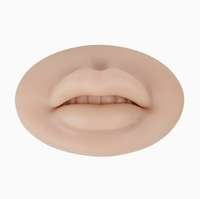 Kulit Latihan Bibir Realistis Silikon Penuh Terbuka, untuk Tato Mikroblading Make Up Permanen Label Pribadi Kustom Terbaru