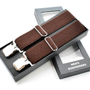 Bretelles élastiques réglables en cuir à dos en Y avec 3 clips pour pantalons de <span class=keywords><strong>mariage</strong></span>-Porte-jarretelles pour vêtements de cérémonie - Product Image 3