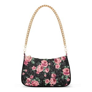 New Style Luxury Women <b>Handbags</b> <b>Chain</b> Women Luxury Purse Tote Bag Customs logo Flower Print for Sale - Product Image 1