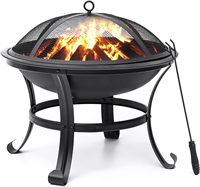 Brasero extérieur en acier pour bois, idéal pour le camping, la cour, la terrasse, le pique-nique, la véranda - Emballage pour commande à distance