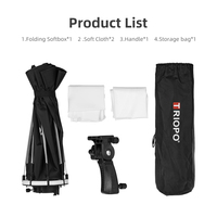 TRIOPO KS 55cm 65cm 90cm 120cm Boîte à Lumière Octogonale Pliable pour Appareil Photo Flash avec Support et Poignée pour TT520II