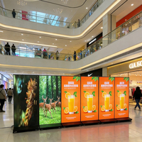 Écran d'affichage numérique LED pliable à écran tactile couleur pour intérieur, sur pied mobile, affichage publicitaire OEM pour magasin de détail