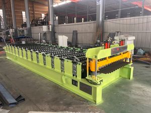 Kim loại đục lỗ cửa dây chuyền sản xuất nhôm mạ kẽm cho đến khi màu tráng tấm lợp cuộn hình thành máy gấp nếp - Product Image 3