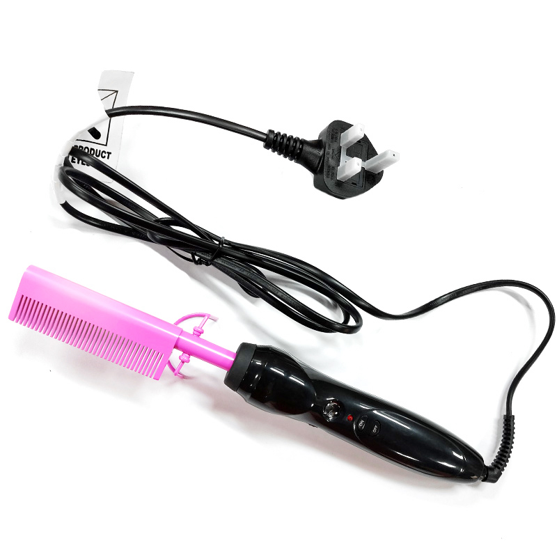 Новый дизайн частная марка выпрямитель для волос Розовый Электрический горячей воды расчески Утюг с этикеткой на заказ
