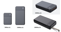 Baterai ringan, kemasan baterai 5V 7.5V 9V 12V 5000mah untuk AC & baju antarmuka USB mikro daya Output 10W