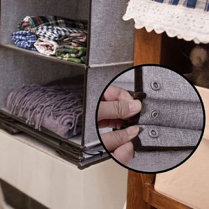 High Quality Foldable Closet Organizer Rack Hanging <b>Hook</b> Multipurpose Storage Bags Basket Wall Decor for Wardrobe Storage - Product Image 4