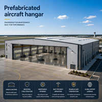Hangar Galvanizado Antioxidante para Aviones, Resistente a Altas Cargas de Viento, Depósito para Helicópteros, Certificado EN1090 CE