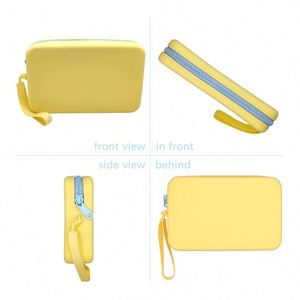 Silicone Handmade Fashion Durable <b>Portable</b> Zip <b>Lock</b> Coin Purse With Wrist Strap Water Resistant & Eco-Friendly - Product Image 5