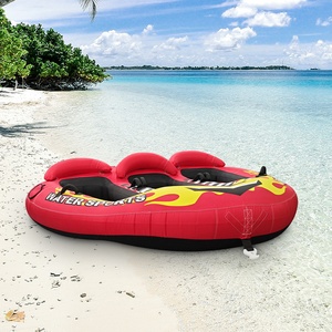 Fds mới 3 người towable bè nước ống cho chèo thuyền, hình trái tim Inflatable towable thuyền ống với đầu gối cho người lớn - Product Image 6