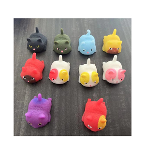 20 Estilos de Juguetes Blandos Kawaii de Unicornio, Caballo, Gato Adorable, Mochi, Juguetes Apretujables de Gatos Mochi para Niños - Product Image 1