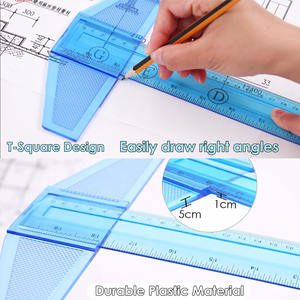 Règle <span class=keywords><strong>en</strong></span> T Foska, impressions précises et durables, dessin, 20 pouces/50 cm, règle <span class=keywords><strong>en</strong></span> T junior transparente pour le dessin, l'esquisse et la conception - Product Image 5