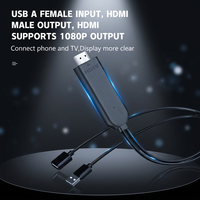 Cable Adaptador USB a HDMI 1080P, 60Hz HD, Duplicación de Pantalla para iPhone y Teléfonos Android a TV, Proyector, Monitor, Plug and Play