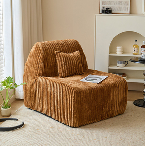 Sofá Individual Moderno de Terciopelo Tipo Nido Reclinable para Sala de Estar, Sillón Caterpillar para Descanso y Ocio en Balcón - Product Image 6
