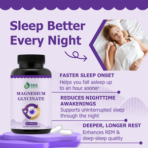 Factory Outlet Magnesium Glycinate Capsules Promotes Calm Nights Restorative Rest Eases Tension Uninterrupted Supports Bone - Product Image 3