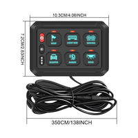 Nuevo Panel de Interruptores LED RGB Universal de 12V 24V y 6 Canales, Resistente al Agua IP65, de Aluminio Fundido a Presión, para ATV, SUV, Camioneta, Todoterreno, Barco, Marino