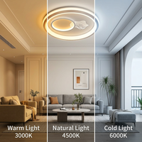Plafonnier LED à intensité variable et économe en énergie avec motif de feuillage artistique et profil rond élégant pour une décoration intérieure sophistiquée