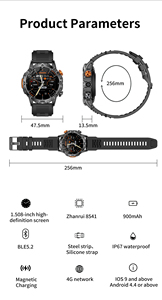 Ngoài Trời GPS Thông Minh Đồng Hồ bh11 Amoled Máy Ảnh 900MAh Video Trả Lời Cuộc Gọi IP67 Không Thấm Nước Thể Thao Đồng Hồ Người Đàn Ông 4G Thẻ Sim Smartwatch - Product Image 5