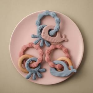 <span class=keywords><strong>Bracelet</strong></span> en Silicone pour bébé, jouet à mâcher en forme d'animaux, dents annuelles, pour nouveau-né, - Product Image 3