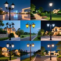 Farola LED Clásica de Aluminio de 1 Cabezal, Impermeable IP65, Estilo Vintage, para Proyectos de Iluminación de Parques Comunitarios y Paisajismo, Venta al por Mayor de Fábrica