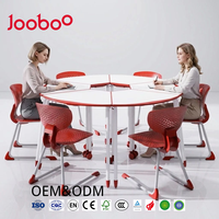 Bureaux et chaises pour étudiants de l'université Ensemble de chaises et de tables d'école Table d'école pliante et durable Table de cantine ronde