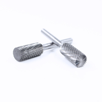 Fraise rotative en carbure de tungstène à coupe transversale de type B, queue de 6 mm, pour le fraisage de surfaces à angle droit