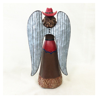 Nouvelle Statue d'Ange Cowgirl en Résine pour Décoration de Table