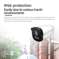 Cámara IP On-vif de 6MP PoE HD para interiores/exteriores, lente de 4 mm, cámara con detección de movimiento, seguridad en red, compatible con NVR H265