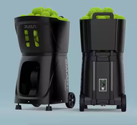 Nouvelle conception populaire de machine à balles de tennis de sport en plein air, contrôle intelligent par application, vitesse maximale de 120 km, batterie externe rechargeable