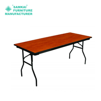 Table de banquet pliante portable SK-ZDZ-A004 rectangulaire 48 pouces avec surface stratifiée pour usage extérieur