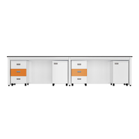 Table de laboratoire en acier inoxydable TMOON pour hôpitaux, écoles et laboratoires, table chimique de taille personnalisable, design moderne, atelier, acier laminé à froid