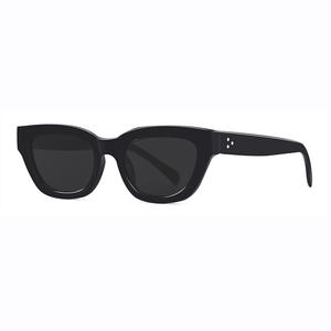 Lunettes de soleil Lisha, type œil de chat, monture en plastique noir, protection UV400, unisexe, type 3, verres PC - Product Image 2
