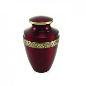 Urnes funéraires en métal de conception gravée florale avec bande gravée luxe exigeant urnes funéraires de qualité supérieure - Product Image 2