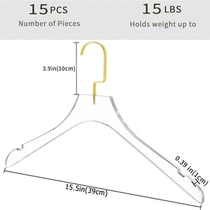 Fábrica de Perchas de Acrílico Transparente Pulido con Gancho Dorado para Exhibición en el Hogar, Solo para Uso Doméstico, por Justincase - Product Image 6