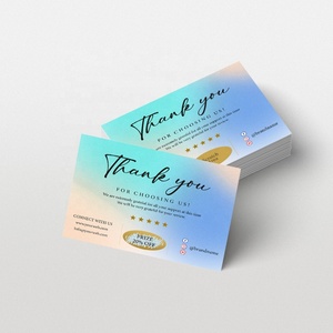 Custom Scratch Card Discount Offers Printing <b>Contact</b> Information Premium Scratch <b>Paper</b> Full-Color Thank You Cards - Product Image 2