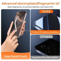 Protection d'écran en verre trempé transparent ultra-fin 2.5D anti-rayures 9H pour iPhone 16 Pro (Stock US)