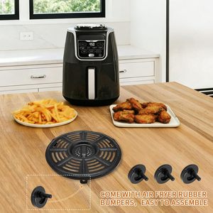 Plaque de cuisson antiadhésive pour friteuse à air Nin-ja 4QT AF101 5.5QT AF150 AF161 Max XL, 8,2 pouces, avec pieds en caoutchouc - Product Image 4