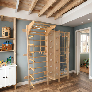 Structure d'escalade intérieure, rack de fitness et ensemble d'aventure avec planches en <span class=keywords><strong>bois</strong></span> pour la maison - Product Image 2