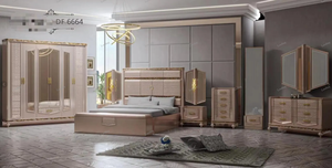 Newest Oil Painted Wholesale Factory Best Selling Modern Luxury 7 Pieces Bedroom Furniture Bedroom Set - Product Image 5