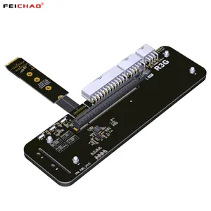 M.2 Key M NVMe External Graphics Card Dock R43SG 64Gbs with PCIe 4.0 x4 Riser Cable for Graphics Card 25cm 50cm