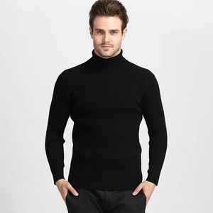 Suéter de <span class=keywords><strong>cuello</strong></span> <span class=keywords><strong>alto</strong></span> de otoño e invierno para <span class=keywords><strong>hombre</strong></span>-Venta al por mayor transfronteriza, raya sólida/vertical informal, talla Europea americana - Product Image 6